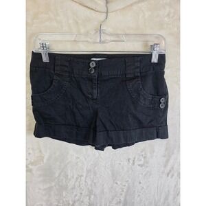 Unionbay Womens Cargo Shorts Black Size S Cotton Spandex Stretch‎ Utility Mini